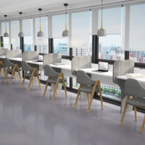 독서실 책상 스터디룸 카페 도서관 자습실 공부방, 책상의자 세트 b타입