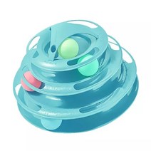 캣휠 고양이 장난감 타워 트랙 대화 형 훈련 놀이 플레이트 새끼 디스크 터널 액세서리, 06 Light Blue
