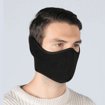 숨쉬는마스크 앞면 골프 군인 자전거용 스노우보드 겨울 등산용 큰 귀마개 운동 방한 마스크, 블루