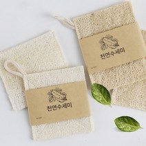 SJSC 천연수세미 천연 수세미 겉 껍질 양면 선물용 사각 수세미, 혼합1+1(2팩 6개입)