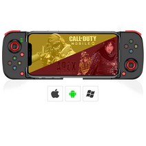 Megadream 아이폰 iOS 안드로이드 PC용 모바일 게임 컨트롤러 게임패드: 13/12/11/X 아이패드 삼성 갤럭시 TCL 태블릿 에이펙스 레전드 콜 오브 듀티, Black