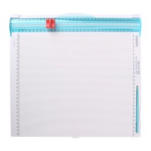 GHSHOP 종이 트리머 채점 판 가이드 공예 종이 접는 스크랩북 도구 DIY, 350x360x43MM, ABS 플라스틱, 화이트 블루