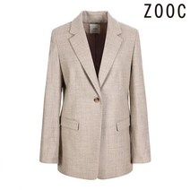 주크 레터링 소매 원버튼 자켓 Z214MSF016 ME