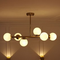 인테리어 식탁등 그레이스 골드 4등 6등, 그레이스 골드 4등 식탁등(등기구만)