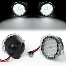 포드 호환 F150 레인저 t6 머스탱 6 익스플로러 퓨전 에지 몬데오 원정 f150 taurus everest 용 사이드 미러 웅덩이 조명 아래 2pcs, 하얀