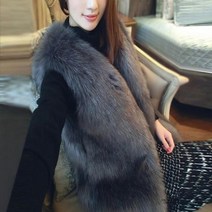 kirahosi YZ 여성 밍크 조끼 롱 퍼베스트 인조털 6 BHcbxm2