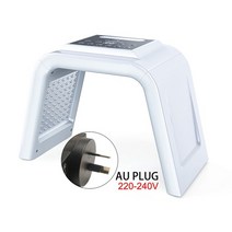 LED마스크 얼굴 마사지기 색 라이트 테라피 페이셜 분광계 피부 수분 스프레이 핫 콜드, 흰색 au 플러그