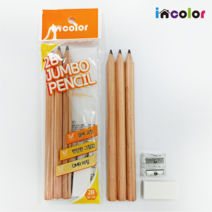 incolor 2B 향나무 점보연필 세트