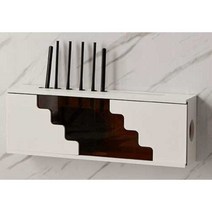 전선 가리개 셋탑박스 숨기기 벽걸이 정리함 거치대, 라이트럭셔리블랙/60cm