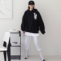 애플망고샵 오버핏 여성 가로수 간절기 후드긴팔 티셔츠 맨투맨