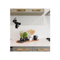 장식 금속 여자 그림 수건 종이 냅킨 롤 주방 옷걸이 랙 욕실, 01 Black