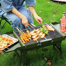 [WINZI_마켓] 석쇠바베큐기 화로대 쭈꾸미그릴 삼겹살판 캠핑불판 삼겹살불판 여행그릴, it● FRB 접이식 바베큐 그릴, it● FRB 그린접이식바베큐그릴
