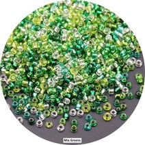 5PCS 1.5mm2mm3mm4mm관은유리쌀구슬 DIY주구슬 프리미엄볼산구슬손바느질수술스텝스, 녹색계열, 옵션1
