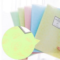 정전기방지 포켓 파스텔컬러 클리어 화일 교사 서류 읽기자료 관공서 유치원 고등학생 학원, 1개, 그린