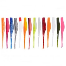 ms피싱 쉐드웜 라팔라웜 5인치웜 10개입 배스 미끼 광어 소프트베이트 새드웜, 투명빨강