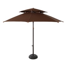 대양파라솔 2단 8각 카본 파라솔 지름 2700mm, 브라운, 1개