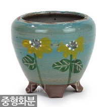 중형 다육 다육이 그림 화분 - 식물 선인장 동백꽃 분갈이 여주 도자기 옹기 베란다 인테리어 홈 가드닝 거실 책상 토분, 06_세인_여주 도자기화분_NO_06