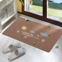 욕실문지방 화장실 실외 매트 가정용 물흡수 문입구 현관발매트 문간 미끄럼방지 문밖 도어매트 진입문, T17-커피색 허니비 암호설정, C06-50*160CM(셰프 방)