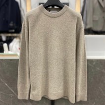 리버클래시 22F/W 베이지 라쿤 혼방 라운드넥 오버핏 니트 (LIW51991)
