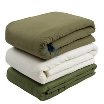 야전 밀리터리 카라반 토퍼 두꺼운 바닥이불 매트리스 겨울용 퀸사이즈, 카키