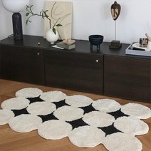모던 다이아몬드 포인트 침실 거실 극세사 미니 러그 1인가구 원룸