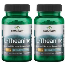 스완슨 L-테아닌 200mg 베지 캡, 60개입, 2개