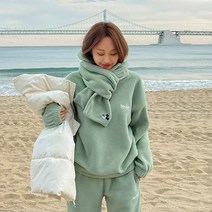 SET미키 후리스 머플러+후드 트레이닝세트