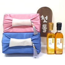 돌잔치 답례품 참기름 돌선물 결혼식 웨딩 칠순 퇴사 승진 센스있는 고급선물, 스카이블루, 중국산 참기름 200ml