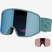 살로몬 고글 스키 Salomon Sentry Pro Sigma Goggles with Bonus Lens, Atlantic Blue w/ Sigma sky Blu