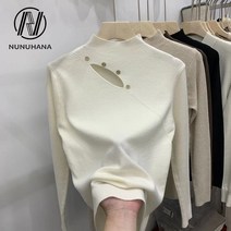 NUNUHANA여자 이너 니트 티 스트라이프 니트#52