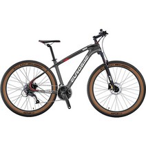 산악용 자전거 티타늄 MTB 입문용 인치 탄소 섬유 산악 가변 속도 초경량 성인 남성, 27.5인치 그레이, 30