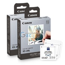 캐논 셀피 인화지 XS-20L 포토프린터 QX10 전용 용지 잉크 + 렌즈클리너, XS-20L(20매) 2개 + 크리너 4매