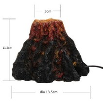 소형대형 수족관 화산 장식 수중 LED 라이트 물고기 탱크 산소 공기 펌프 공기 돌 거품 장식, L-a