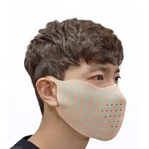 자외선 차단 숨쉬기 편한 3D 마스크 스포츠 에어 메쉬 낚시 자전거 레저 조깅 캠핑, M(일반남성), 블랙