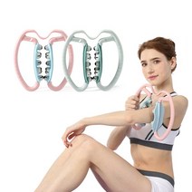 mh_마사지기 허벅지 회전 마그네틱 종아리 림프 마사지볼, 1-회전마사지롤-핑크