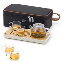 사마 여행용 다기세트 캠핑용 휴대용 차도구 세트 4인용