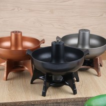궁중요리냄비 전골냄비 신선로 냄비 알코올 스토브, 상세이페이지 참고, 20cm 회색 신선로 냄비 + 검은색 오각별