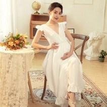 만삭촬영 원피스 임산부 패션 뷰티풀 화이트 드레스 임산부룩 아트샷 임산부 패션