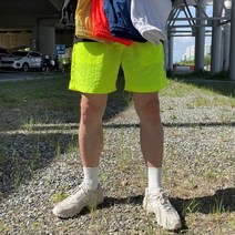 형광색 반바지 나일론 파란색 주황색 10컬러