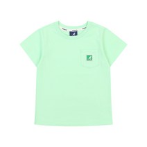 캉골키즈 티셔츠 반팔 포켓 로고 숏 슬리브 민트 PB 0402