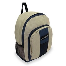 Everest 전면 및 측면 포켓이 있는 수하물 백팩 터키석. 전면 및 측면 포켓이 있는 백팩, Navy/Khaki