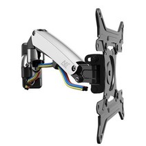 30 인치-40 인치 NB F200 가스 스프링 풀 모션 LED LCD TV 월 마운트 개폐식 회전 모니터 홀더 적재 용량 11 ~ 22lbs(5 ~ 10kgs) 풀 모션 LED, 01 silver