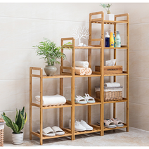 원목선반 팬트리 시스템 거실 주방 베란다 다용도 선반장, 4단:대형(가로70cm)