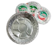 대한 웰빙 은박접시 20 23 27cm 일회용품 캠핑 파티 은박 그릇, 23cm, 1개, 1개