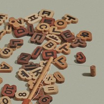 숲소리 자석블럭-글자놀이세트 원목 장난감 -인증