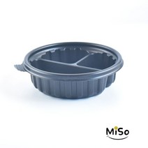 원형탕용기 삼계탕용기 미니탕용기 원형죽용기 AJ-158 특대 300세트, 블랙