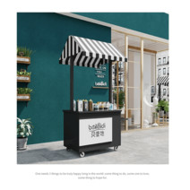 플리마켓 매대 이동 가판대 야시장 판매대 행사매대 부스, 블랙 메인 120x60x200cm