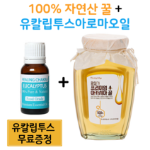 [식용 유칼립투스 오일 무료증정] 국산 토종 지리산꿀 아카시아 꿀 선물세트 1.2 kg 100프로 자연산꿀 비염 천연 100% 허브오일 꿀 선물세트, 자연산 꿀 1.2kg+유칼립투스아로마(무료)