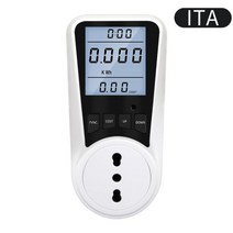 디지털 전력계 AC EU LCD 전력 소비 측정기 소켓 전력량 Kwh 에너지 테스트 FR US BR 분석기 220V, IT Plug