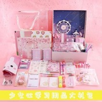 입학선물 볼펜 샤프 파카펜 문방구 인터넷 레드 세트 선물 벚꽃소녀 마음 학용품 개강 중학, 41 핑크색